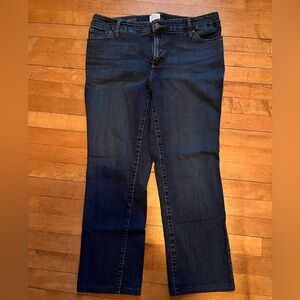 St. John's Bay Women's Deep Indigo Straight Leg Jeans 16W